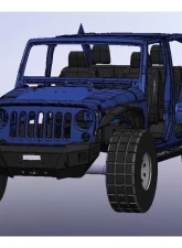 Hammerhead Armor Jeep JK Front Winch Bumper For 07-18 Wrangler JK X Series No Bull Guard Black                                     - 600-56-0909 - Image 2