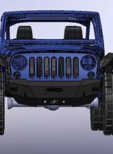 Hammerhead Armor Jeep JK Front Winch Bumper For 07-18 Wrangler JK X Series No Bull Guard Black                                     - 600-56-0909 - Image 2