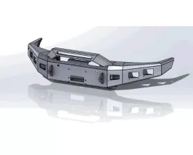 Hammerhead Armor 16-20 Titan XD Front Winch Bumper For 16-20 Titan XD Black Steel