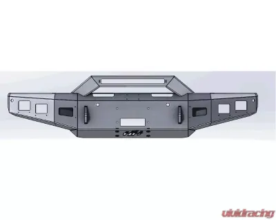 Hammerhead Armor 16-20 Titan XD Front Winch Bumper For 16-20 Titan XD Black Steel - 600-56-0910