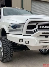 Hammerhead Armor RAM Rear Bumper Low Profile Flat Steel Brush Guard For 10-18 RAM 2500-5500 Black Steel                                     - 600-56-0919 - Image 5