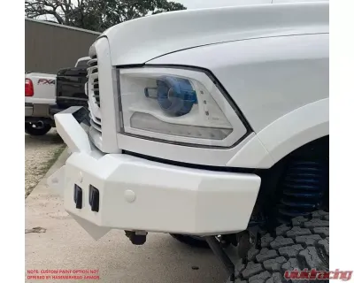 Hammerhead Armor RAM Rear Bumper Low Profile Flat Steel Brush Guard For 10-18 RAM 2500-5500 Black Steel - 600-56-0919