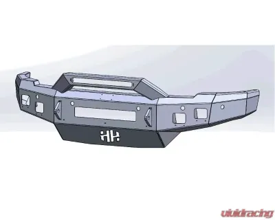 Hammerhead Armor RAM Rear Bumper Low Profile Flat Steel Brush Guard For 10-18 RAM 2500-5500 Black Steel - 600-56-0919