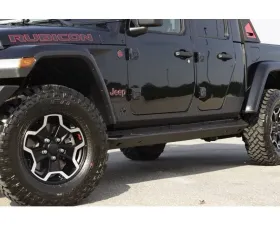 Hammerhead Armor Gladiator Rock Rails Body Mount For 20-Pres Jeep Gladiator Black Steel