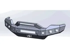 Hammerhead Armor F-250-F-F-550 Rear Bumper Low Profile Black Steel For 11-16 Ford F-250-F-F-550