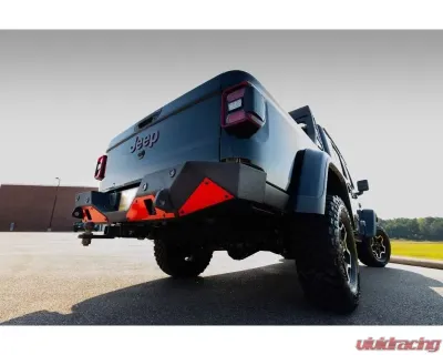 Hammerhead Armor Jeep Gladiator Rear Bumper For 20-Present Gladiator Wrinkle Black Ravager Series - 600-56-0941