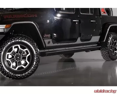 Hammerhead Armor Gladiator Bottom Door Trim For 20-Pres Jeep Gladiator Black Wrinkle Powdercoat With All Black Hardware - 600-56-0943