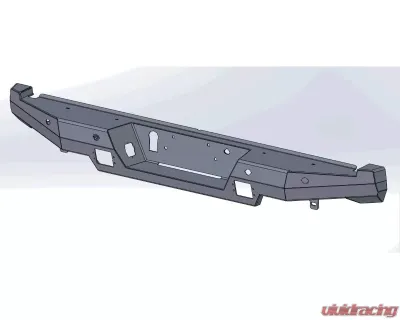 Hammerhead Armor Ford Raptor Rear Bumper For 17-20 Raptor No Shackle Mounts Black Steel Steel - 600-56-0954