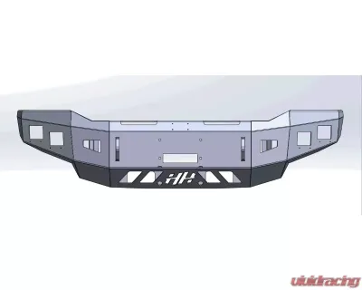 Hammerhead Armor RAM Front Winch Bumper For 20-20 Dodge RAM 2500-5500 Black Steel - 600-56-0960