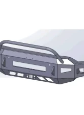 Hammerhead Armor Silverado Front Winch Bumper Low Profile Pre Runner For 20-Pres Silverado 2500-3500 Black Steel                                     - 600-56-0968 - Image 2