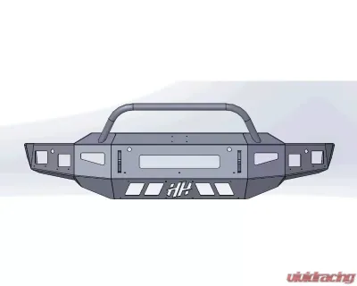 Hammerhead Armor Silverado Front Winch Bumper Low Profile Pre Runner For 20-Pres Silverado 2500-3500 Black Steel - 600-56-0968