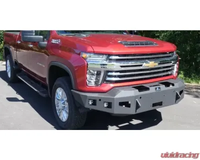 Hammerhead Armor Silverado Front Winch Bumper For 20-Pres Silverado 2500-F-5500 X Series Black Steel - 600-56-0974