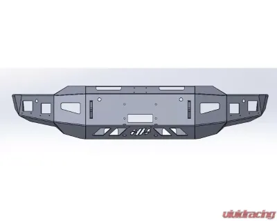 Hammerhead Armor Silverado Front Winch Bumper For 20-Pres Silverado 2500-F-5500 X Series Black Steel - 600-56-0974