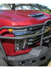 Hammerhead Armor Silverado Front Winch Bumper Full Brush Guards For 20-Pres Silverado 2500-F-5500 X Series Black Steel                                     - 600-56-0975 - Image 3