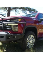 Hammerhead Armor Silverado Front Winch Bumper Full Brush Guards For 20-Pres Silverado 2500-F-5500 X Series Black Steel                                     - 600-56-0975 - Image 4
