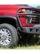 Hammerhead Armor Silverado Front Winch Bumper Full Brush Guards For 20-Pres Silverado 2500-F-5500 X Series Black Steel                                     - 600-56-0975 - Image 5