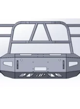 Hammerhead Armor Silverado Front Winch Bumper Full Brush Guards For 20-Pres Silverado 2500-F-5500 X Series Black Steel                                     - 600-56-0975 - Image 7