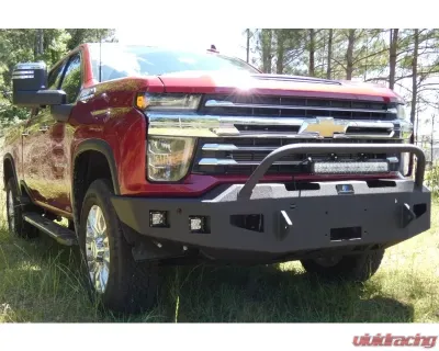 Hammerhead Armor Silverado Front Winch Bumper Pre Runner For 20-Pres Silverado 2500-F-5500 Black Steel - 600-56-0976