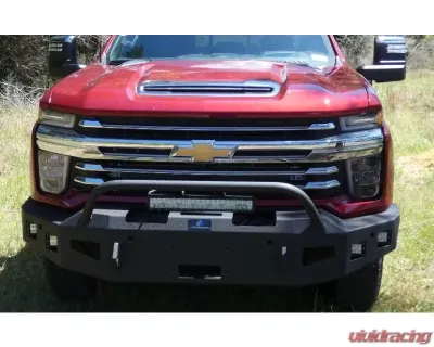 Hammerhead Armor Silverado Front Winch Bumper Pre Runner For 20-Pres Silverado 2500-F-5500 Black Steel - 600-56-0976