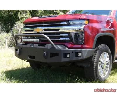 Hammerhead Armor Silverado Front Winch Bumper Pre Runner For 20-Pres Silverado 2500-F-5500 Black Steel - 600-56-0976