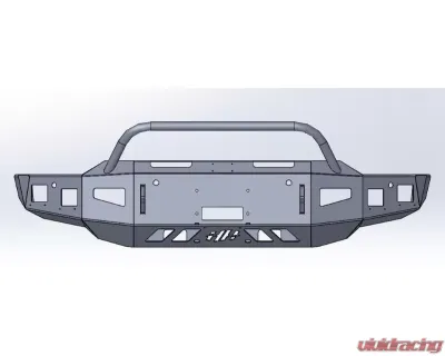 Hammerhead Armor Silverado Front Winch Bumper Pre Runner For 20-Pres Silverado 2500-F-5500 Black Steel - 600-56-0976