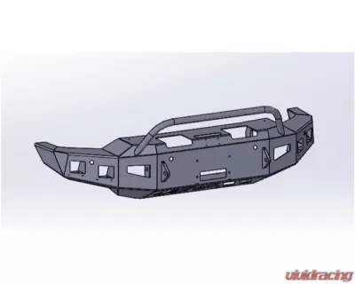 Hammerhead Armor Silverado Front Winch Bumper Pre Runner For 20-Pres Silverado 2500-F-5500 Black Steel - 600-56-0976