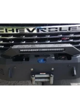 Hammerhead Armor Silverado Front Winch Bumper Formed Bull Guard For 20-Pres Silverado 2500-F-5500 Black Steel                                     - 600-56-0977 - Image 2