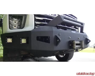 Hammerhead Armor Silverado Front Winch Bumper Formed Bull Guard For 20-Pres Silverado 2500-F-5500 Black Steel - 600-56-0977
