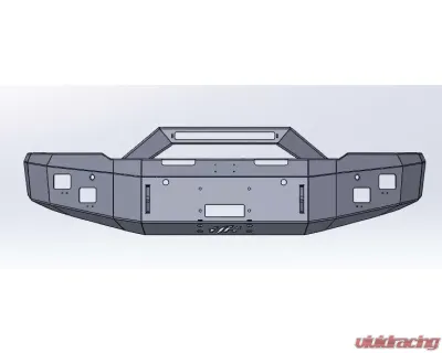 Hammerhead Armor 15-19 Silverado 2500 Front Winch Bumper Formed Guard For 15-19 Silverado 2500 Black Steel - 600-56-0987