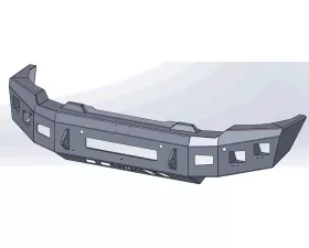 Hammerhead Armor Black Front Low Profile No Brush Guard Non Winch Bumper GMC Sierra 2500 | 3500 2020-2022