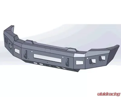 Hammerhead Armor Black Front Low Profile No Brush Guard Non Winch Bumper GMC Sierra 2500 | 3500 2020-2022 - 600-56-1002