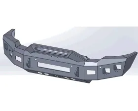 Hammerhead Armor Black Front Low Profile Formed Prerunner Non Winch Bumper GMC Sierra 2500 | 3500 2020-2022