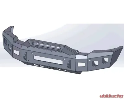 Hammerhead Armor Black Front Low Profile Formed Prerunner Non Winch Bumper GMC Sierra 2500 | 3500 2020-2022 - 600-56-1004