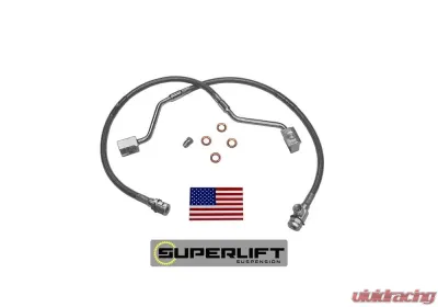 Superlift Bulletproof Brake Hose - Front - 90-96 F-150/Bronco w/ 4-6" Lift Ford 1990-1996 - 91310