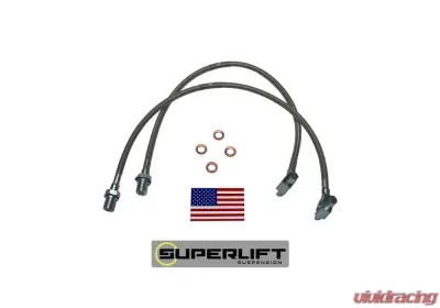 Superlift Bullet Proof Brake Hose - Front - 71-78 GM PU/Blazer/Suburban w/ 4-6" Lift - 91340