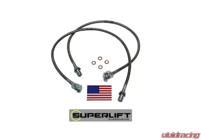 Superlift Bullet Proof Brake Hose - Front - 71-78 GM PU/Blazer/Suburban w/ 8-12" Lift - 91345