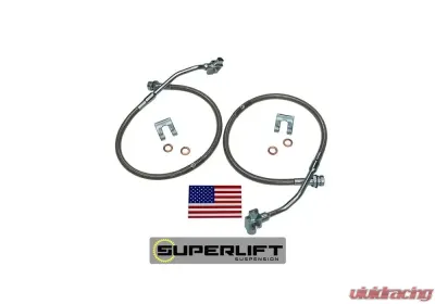 Superlift Bullet Proof Brake Hose - Front - 79-86 GM PU/Blazer/Suburban w/ 4-6" Lift - 91350