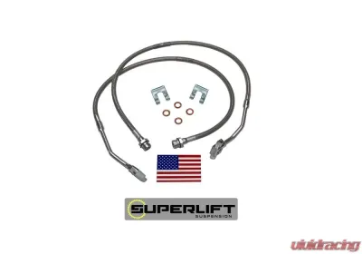 Superlift Bullet Proof Brake Hose - Front - 79-86 GM PU/Blazer/Suburban w/ 8-12" Lift - 91355