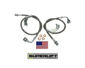 Superlift Bullet Proof Brake Hose - Front - 87 GM PU & 87-91 Blazer/Suburban w/ 4-6