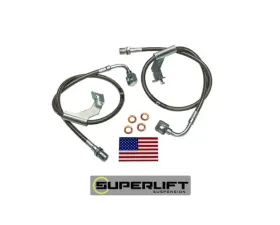 Superlift Bullet Proof Brake Hose - Front - 87 GM PU & 87-91 Blazer/Suburban w/ 8-12