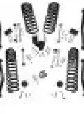 Superlift 4" Dual Rate Coil Lift Kit w/ Fox 2.0 Res Shocks Jeep Wrangler JLU 4DR 2018-2022                                     - K184FX - Image 3
