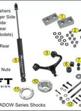 Superlift 3" Lift Kit w/ Shadow Shocks - 05-21 Tacoma (will not fit TRD PRO models) Toyota Tacoma 2005-2021                                     - K1012 - Image 3