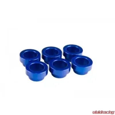 Fuel Injector Clinic 6x Blue Anodized Manifold Bungs Toyota Supra 1986-2020 - BU Supra Spacer 6A