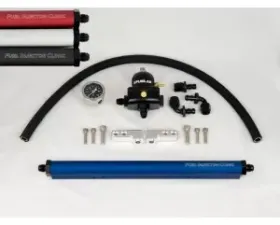 Fuel Injector Clinic Complete Fuel Rail Kit With -6 AN Fittings Mitsubishi 2003-2007