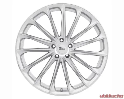 Ohm Proton Wheel 21x10.5 5x120 40 Silver w/Mirror Face - 2105PTN405120S64