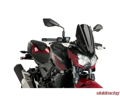 Puig Naked New Gen Sport Windscreen - Black Kawasaki Z400 2019 - 3548N