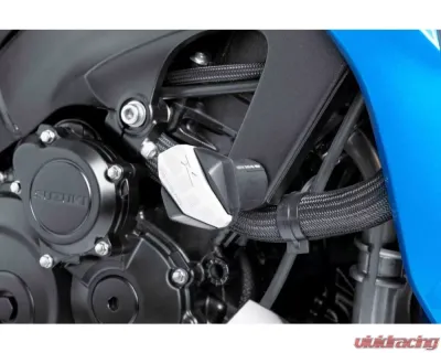 Puig White R12 Frame Sliders Suzuki GSX-R750 2004 - 6378B