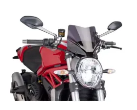 Puig Naked New Gen Sport Windscreen - Dark Smoke Ducati Monster 1200 2014