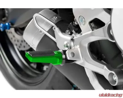 Puig Sport Footpegs - Green Suzuki GSX-R750 2004 - 7318V