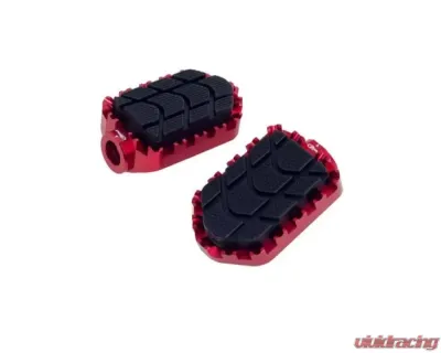Puig Enduro Footpegs - Red Suzuki GSX-R750 2004 - 7587R